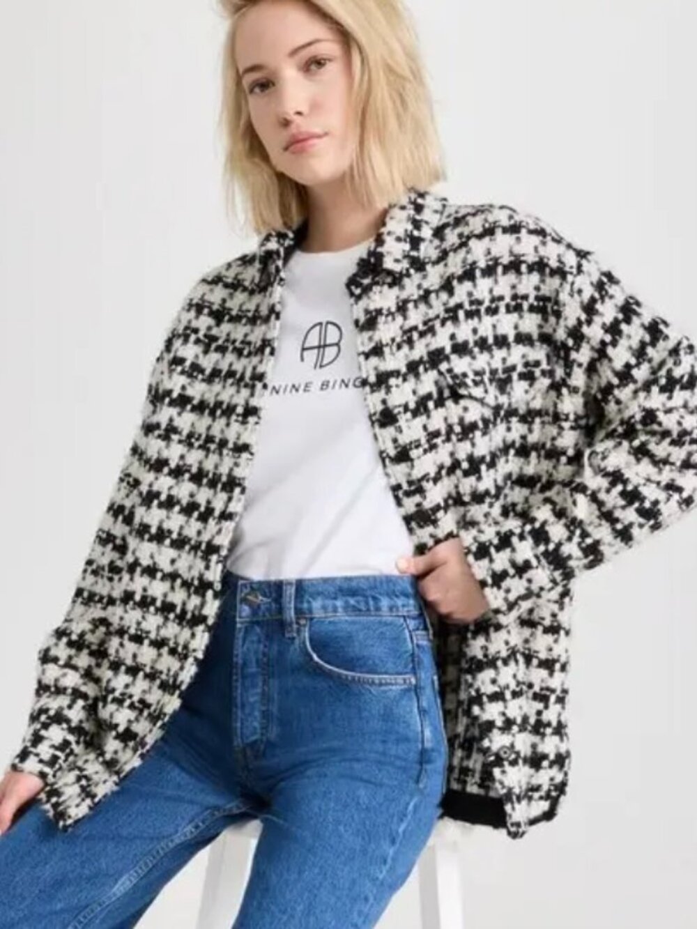 Anine Bing Sloan Tweed Jacket
